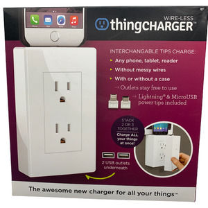 Thing CHARGER Wireless Charger  USB Lightning Apple Android Wall  New